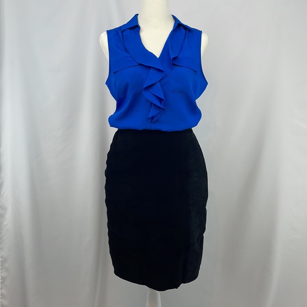 Vintage black suede skirt